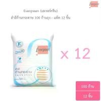ราคา ขายยกแพ็ค สำลีก้านกระดาษเอเวอร์กรีน 100 ก้านถุง - แพ็ค 12 ชิ้น / Cotton Bud Evergreen Paper Stick 100 pcs.(Pack 12) (1733041905493706298)