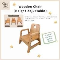 ราคา COD Montessori Kid Wooden Chair (Height Adjustable) Premium German Beech Wood / เก้าอี้ไม้เด็ก พรีเมี่ยม ใช้ไม้นำเข้าจากยอรมัน ความสูงที่นั่งปรับระดับได้ (1733480212447135457)