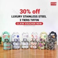 ราคา 2151(10PCS/SET)Mini Luxury Stainless Steel 2-Tiers Tiffin Lunch Box Container Gift Souvenir Tiered Bowl Food Container (1734082508942968744)