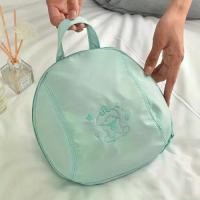ราคา Cute Puppy & Bone Print Underwear & Lingerie Organizer Pouch - Pastel Pink/Blue/Beige, Portable Zippered Travel Bag with Paw Print Label for Bras, Socks, Panties - Hand Washable Compact Clothing Case 