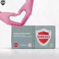 ราคา SHIRUDO 7th Sense Pink Nitrile Disposable Glove - LD technology, powder free (9"/4.2g/100pcs) (1734007226993772046)