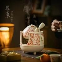 ราคา Indoor Tea Set Creative Set Guifish Poetry Alcohol Stove Tea Set with Teapot Tea Warmer Set Kung Fu Tea Set (1733997642625156249)
