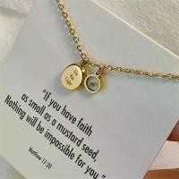 ราคา Cross-Border Hot-Selling Stainless Steel Mustard Seed Faith Inspirational "Be the Light" Pendant Necklace (1733581100431869634)