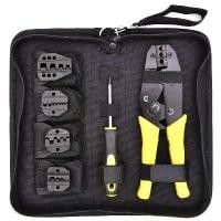ราคา Wire Crimping Tool Set Electrician tools with spare 4 screwdriver terminals, 4 in 1 crimping tool set, crimping tools, best selling products, recommended (1733622756057580547)