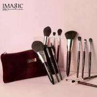 ราคา IMAGIC 12-piece Makeup Brush Set, Eyeshadow Blush Loose Powder Highlight Contour Concealer Professional Makeup Brush Set (1733938991575041183)