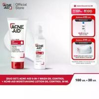 ราคา [Duo Set] ACNE-AID 5-IN-1 WASH OIL CONTROL + ACNE-AID MOISTURISING LOTION OIL CONTROL 30 ml (1734167617800406763)