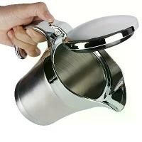 ราคา Stainless Steel Sauce Boat with Hinged Lid - 16 oz Double-layer Insulated Sauce Pot, Suitable for Thanksgiving, Perfect for Pairing with Sauces and Creams (1733447926376531938)