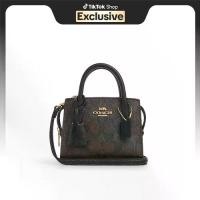 ราคา [Tiktok Exclusive] Coach CO975 Andrea Mini Carryall In Signature Canvas (IMAA8) กระเป๋าสะพายข้างผู้หญิง สี Im/Brown Black (1733681102844298953)