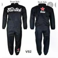 ราคา orange xsuitFairtex Sauna Sweat Suit VS2 Vinyl Black weight cuts before fights ( S,M,L,XL,XXL ) ชุดลดน้ำหนักนักมวย แฟร์แท้กซ์ ไวนิล ของแท้จากโรงงาน (1734327545763170127)