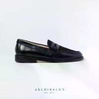 ราคา Archibald's Black Mesh Penny Loafers for Men's รองเท้าทรง Loafers ตาข่ายสีดำ ทรงผู้ชาย (1731167232158108194)