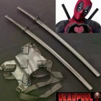 ราคา JAPAN ดาบซามูไร ดาบนินจา Samurai ดาบญี่ปุ่น ดาบคู่ซามูไรญี่ปุ่น BLACK SWORD มี 2 เล่ม + ที่สะพายดาบคู่ Deadpool เดดพูล (1734199518070278116)