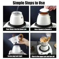 ราคา อุปกรณ์ทำกาแฟ 7-Piece Coffee Maker Gift Set Moka Pot Coffee Maker Set Portable Hand-Brewed Espresso Coffee Equipment กรองกาแฟ (1734121738731357829)