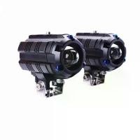 ราคา ไฟหน้า LED มอเตอร์ไซค์Fs Pack of 2 Pieces, Projector Lights, Car Headlights, Led Motorcycle Spotlights, Very Bright, 2 Steps (White Light + Orange Light) 88W+88W Led Dc9V-36V (2 (1734364824318215913)