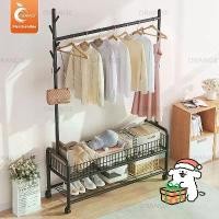 ราคา ORANGE[เสาเเขวนหมวก+กระเป๋า] ราวแขวนผ้า แข็งแรงทนทาน ที่แขวนผ้า พร้อมชั้นวางของด้านล่าง พร้อมเสาแขวนกระเป๋า โครงเหล็ก (1732702651965080588)