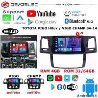 ราคา GEARELEC จอแอนดรอย 9 นิ้ว TOYOTA VIGO Hilux / CHAMP 04-14 GPS,WIFI,บลูทูธ Apple Carplay & Android auto จอแอนดรอยตรงรุ่น (1733877421801899557)