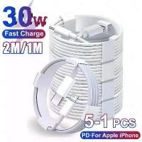 ราคา 5-1pcs 30W Fast CHARGING CABLE สําหรับ Apple iPhone 13 12 11 14 PRO MAX MINI USB C สําหรับ XR XS MAX 7 8 14 PLUS 6 อุปกรณ์เสริม (1734329745089922708)