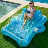 ราคา Inflatable อาบแดด Water Lounge พร้อมผู้ถือเครื่องดื่มเตียงอาบแดด Lounge สำหรับครอบครัวสวนกลางแจ้ง Backyard (1734334018493776960)