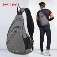ราคา Mixi fashion crossbody bag convertible shoulder bag sports men's chest bag 17/19/20 inch USB shoulder bag triangle bag casual water drop bag M5225 (1733717057825179161)