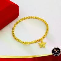 ราคา Certified productsสร้อยข้อมือ สร้อยข้อมือแฟชั่น ลายห่วงคู่ ห้อยตุ้งติ้งดาวจิกลาย น้ำหนัก 2 สลึง ยาว 7.5 นิ้ว งานเคลือบแก้ว ชุบเศษทองเยาวราช ชุบทอง100% (1732519915326768265)