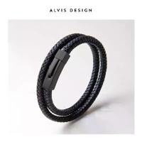 ราคา 2025AIS Genuine Leather Woven Bracelet For Men Ins Niche Design Leather Cord Simple High-End Feel Student Bracelet Jewelry (1733490233816417531)