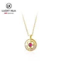 ราคา สร้อยคอ LUCKY KILA รุ่น Haleigha ชุบทองคำแท้ S925 สำหรับผู้หญิง ดีไซน์เรียบง่ายทันสมัย ประดับเพชรและโกเมน สร้อยคอเงินแท้ แถมกล่องเครื่องประดับ (1733365237438252853)