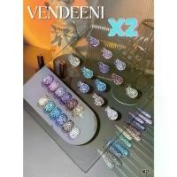 ราคา ยาทาเล็บเจลกากเพชรแฟลช เซต 12 สี VDN สีเจลกากเพชร แถมชาร์ตสี VENDEENI - X2 - NT nail (1734221999150105678)