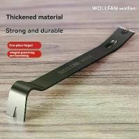 ราคา ชะแลงเหล็กอเนกประสงค์ความแข็งสูง Pry Bar แบบพกพา เครื่องมือถอนตะปู Nail Puller เปิดกล่องไม้ งัดยางรถ Flat Pry Bar Utility Tool สำหรับงานช่าง งานไม้ งานซ่อม และงาน DIY (1734236429726024980)