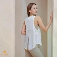ราคา Cover Tank เสื้อกล้ามออกกำลังกายผู้หญิง เสื้อกล้ามกีฬา เสื้อคลุมสปอร์ตบรา หน้าสั้น หลังยาว เสื้อโยคะ FitMeSportswear 【sales】 (1732756517638473172)
