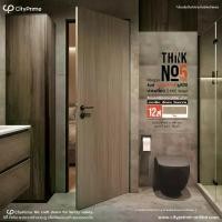 ราคา ประตูห้องน้ำ UPVC. THINK NO.5 บานเรียบ สไตล์มินิมอล ผิวหน้าบานpvc sheetลายไม้สำเร็จรูป สำหรับภายใน (1734329688212538721)