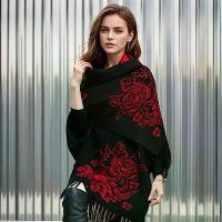 ราคา A Floral Warm Shawl with Sleeves, Featuring Tassels And Jacquard, Suitable for Autumn And Winter. pink in mask shirley mask veiled cup in korea face changing bare veil philip d cap veiled cup korea (1