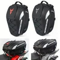ราคา Motocentric Motorcycle Rear Seat Tail Bag - Adjustable Strap, Multifunctional Helmet Storage & Riding Bicycle Luggage Bag, Black, Durable Textured Design, Multiple Compartments, Motocentric (173353026