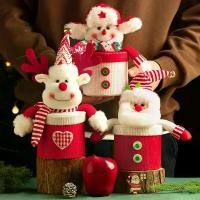 ราคา New Christmas Decorations Large Capacity Knitted Fabric Elder Doll Candy Box Cartoon Candy Jar Wholesale Knitted (1733304303151842843)