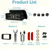ราคา 4-Wheel Solar Tire Pressure Monitoring System Wireless Tire Pressure Monitoring System - USB Charging Solar Powered TPMS with 4 Internal Sensors, TPMS Kit Real-Time Pressure and (1733550991206221290)