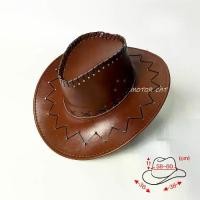 ราคา Fashion Cowboy cap Western Cowboy style Wild Cowboy style Summer hat Made of PVC leather with a strap under the Hood Weasten Cowboy Style (1732967154699961467)