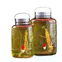 ราคา โหลแก้ว โหลแก้วหูหิ้ว ขวดโหลดองบ๊วย ​ ขวดโหลดองผลไม้ ​ โหลเหล้าบ๊วย glass canister แบบ แขวน (1734005965211469687)