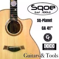 ราคา กีตาร์โปร่ง | กีตาร์โปร่งไฟฟ้าราคาถูก คุณภาพดี 41นิ้วไม้แท้ทั้งตัว Sqoe ALL SOLID SQ-Planet ,SQ-SNOWMAN มีเก็บปลายทาง (1730021051222887275)