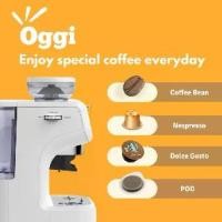 ราคา เครื่องชงกาแฟแคปซูลอัตโนมัติ Oggi รุ่น GB2 all-in-one มาพร้อมที่บดเมล็ดกาแฟ ใช้แคปซูล Nespresso, Dolce Gusto, POD และกาแฟบด (1729443850147170773)