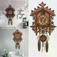 ราคา Handcraft Wood Clock House Style Wall Clock Art Vintage Home Decoration (1734032813463929975)