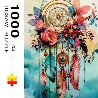ราคา Smart Watch Adult 1000 Piece Dreamcatcher Puzzle - Vibrant Floral Feathers and Bohemian Art DIY Brain Game, Family Activity, Home Decor Wall Art, Colorful Puzzle Game (1733908354398651963)