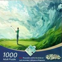 ราคา Smart Watch 1,000 Piece Puzzle - Modern Abstract Golfer Art Print - Home Office Decorative Painting - Living Room Bedroom Dining Room Indoor and Outdoor Decoration - Challenging (1734132946627823163)