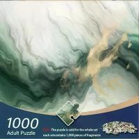 ราคา Smart Watch 1000 Piece Puzzle Green Gold Marble Abstract Art Modern Spray Paint Texture High Quality Decoration for Living Room Office Bar Café Birthday Gift Challenging DIY Inte (1734132850911184443)