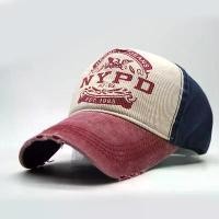 ราคา [COD] Vintage Hats, Vintage Caps, Baseball Caps, Two-Tone Hats, Cool Hats, Distressed Hats, Cool Caps with Nypd Screen Print, Light and fortable, Can Be Worn by Both Men and Wome (1733527687041615378)
