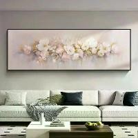 ราคา [decorative painting] Nordic Peony Flower Decorative Painting Sofa Background Wall Decorative Painting Living Room Hanging Painting Simple Light Luxury Bedroom Mural Painting (1733885478868321557)