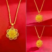 ราคา Imitation Vietnamese Gold-Plated Women's Hollow Rich Flower Necklace Electroplated Alloy Large Flower Pendant Necklace (1733494784780371197)