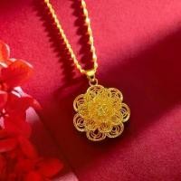 ราคา Imitation Vietnamese Gold-Plated Women's Hollow Rich Flower Necklace Electroplated Alloy Large Flower Pendant Necklace (1733494769304896765)