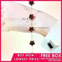 ราคา (PETALMY) สร้อยข้อมือ LUNA FLOWER พร้อมจี้หินอ่อนลายใบโคลเวอร์ห้าแฉกสองด้าน สร้อยข้อมือสแตนเลสชุบทอง (1734372291564046029)