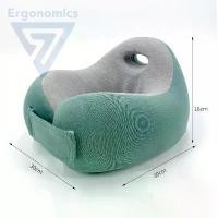 ราคา [พร้อมส่ง] Ergonomics7 หมอนรองคอ หมอนเดินทาง หมอนล็อคคอ เมมโมรี่โฟม Travel pillow memory foam neck pillow U-pillow (1734013903574435019)
