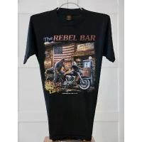 ราคา เสื้อฮาเล่ย์ THE REBEL BAR ตะเข็บเดี่ยวไม่มีข้าง ป้ายทอง US Man Clothing (1734310446598621094)