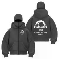 ราคา Bar Lacava European American Manto Printed Couple Hooded Sports Masked Men Women Zipper Casual Jackets (1733477371524384284)