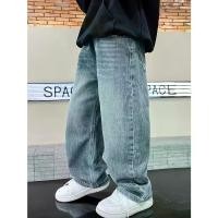 ราคา Boys' Straight-Leg Relaxed-Fit Stretch Waist Jeans - Heavy-Duty All-Season Elastic Pants with Belt-Free Closure, Mid-Rise Pocket (No Belt/Hook) for Teen Boys, Casual & Outdoor We (1733620497009313563)